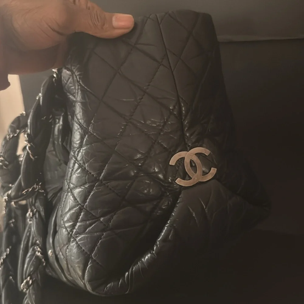 Chanel Ligne Lady Braid Lambskin Quilted Tote